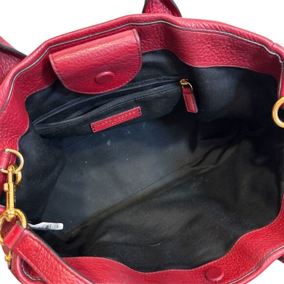 Marc Jacobs Empire City Bag Calfskin Cherry Red Large Crossbody Strap Included - Picture 8 of 9
